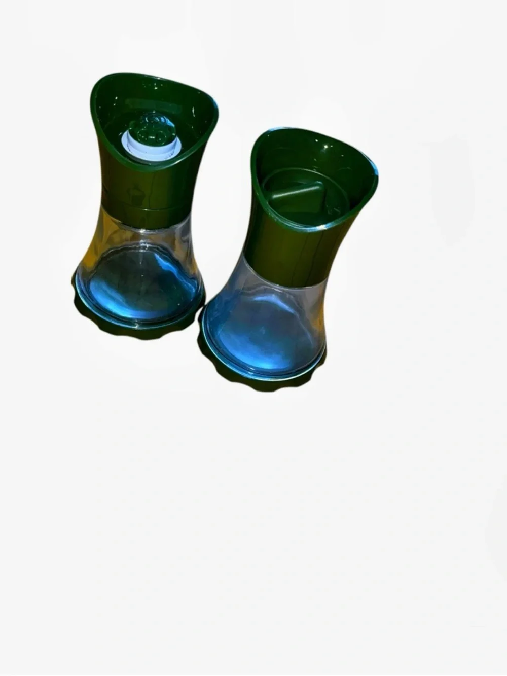 Kuhn Rikon vase salt pepper grinder glass set green Switzerland